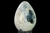 Crystal Filled Celestine (Celestite) Egg Geode - Madagascar #157737-2